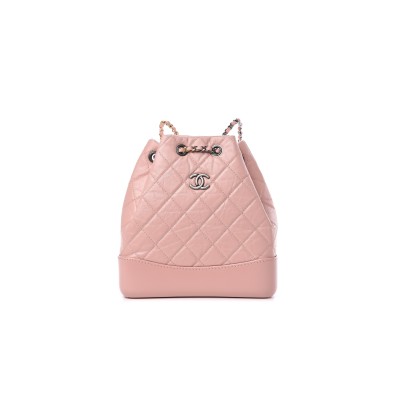 CHANEL AGED CALFSKIN QUILTED GABRIELLE BACKPACK 387337 (21*23*10cm)